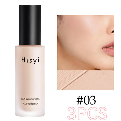 Liquid foundation naturally covers flaws without sticking powder, plain face cream, transparent foundation, conceals blemishes Beauty World Shop