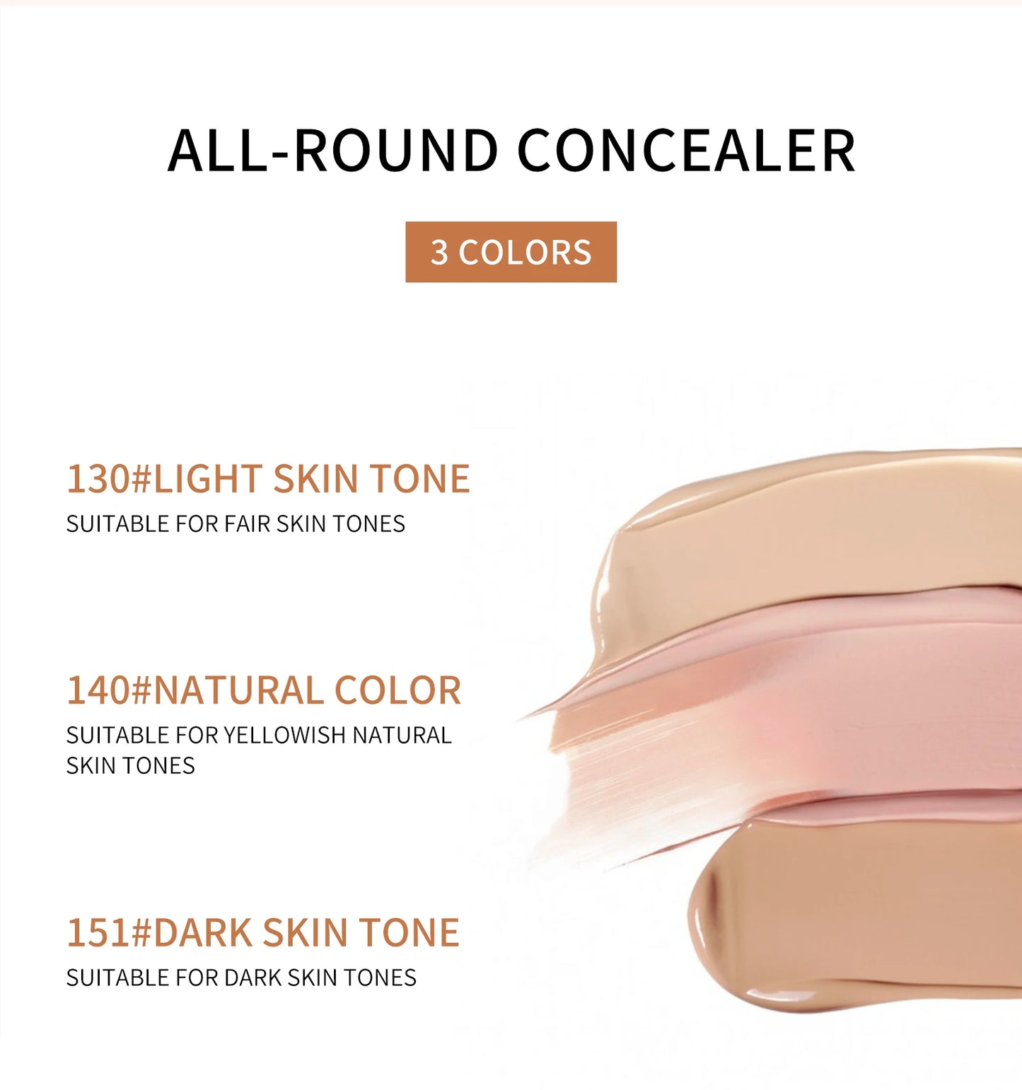 QIC Waterproof & Sweatproof Concealer Cream - Tattoo coverage, Long-Lasting Foundation, Natural,Full coverage, All Skin Types Beauty World Shop