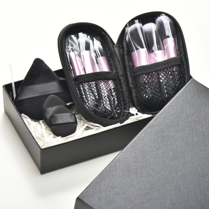 10 color Mini makeup brush Travel portable Makeup Tool Makeup Puff - Palm Brush Professional Makeup tool set Christmas gift Beauty World Shop