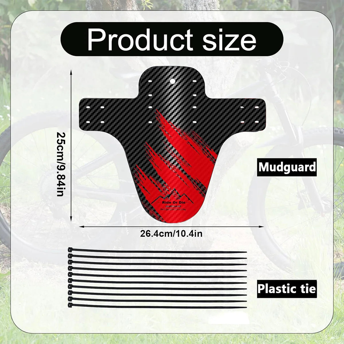 1PC Bicycle Fender Bike Mud Baffle Mudguard Tire Wheel Fenders MTB Road Cycling Front Mud Guard Fix Gear Wings Protector Parts Beauty World Shop