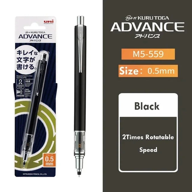 Japan UNI KURA TOGA Mechanical Pencil 0.5mm Automatic Rotation Drawing Special Pencil M5-559 Stationery Cute School Supplies Beauty World Shop