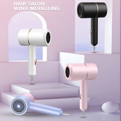 Folding Hairdryer High Power Negative Ion Hair Dryer Home Thermostatic Travel Portable Silent Hair Brush Dryer 2025 Beauty World Shop