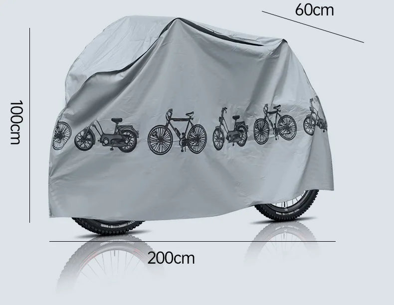 PEVA Material Mountain Bike Cover, Waterproof, Rainproof, Dustproof, Sunshade, Outdoor, Bicycle Accessories, 200*100cm Beauty World Shop