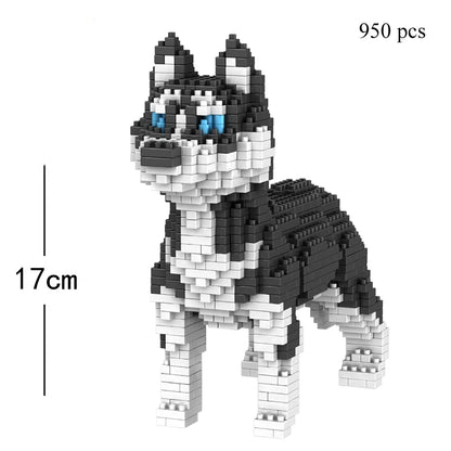 KNEW BUILT Dog Model Mini Building Block Toys Set for Kid Boy Girls Adult Beginner Teddy Hughes Corgi Collie Pet Style Bricks Beauty World Shop