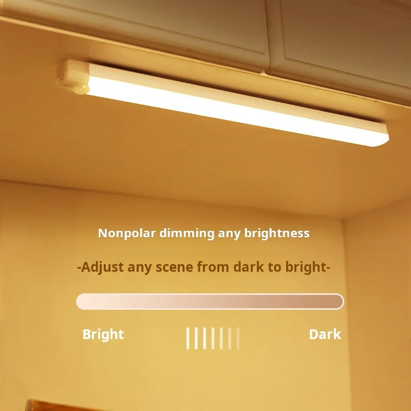 1pc Wireless Rechargeable LED Motion Sensor Cabinet Light - Ideal for Closet, Kitchen, Wardrobe, Stairs - Battery Operated Night Beauty World Shop