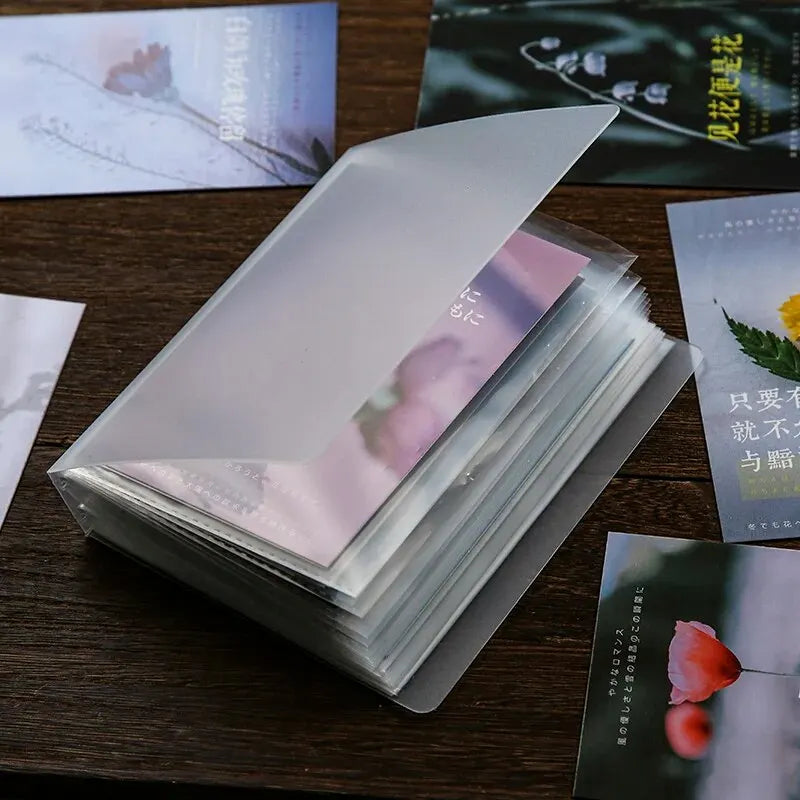 40pcs/book A6 Storage Booklet Simple Large-Capacity Waterproof Photo Storage Book High Quality PP Material Beauty World Shop
