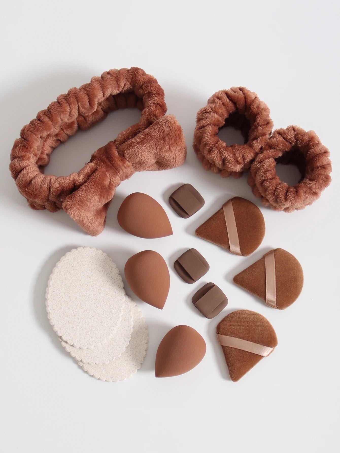 15 件套 Cosmetic Puff Makeup Sponge Blender Beauty Egg Foundation Sponges Puff Wash Face Headband Wristband Make up Accessories Beauty World Shop