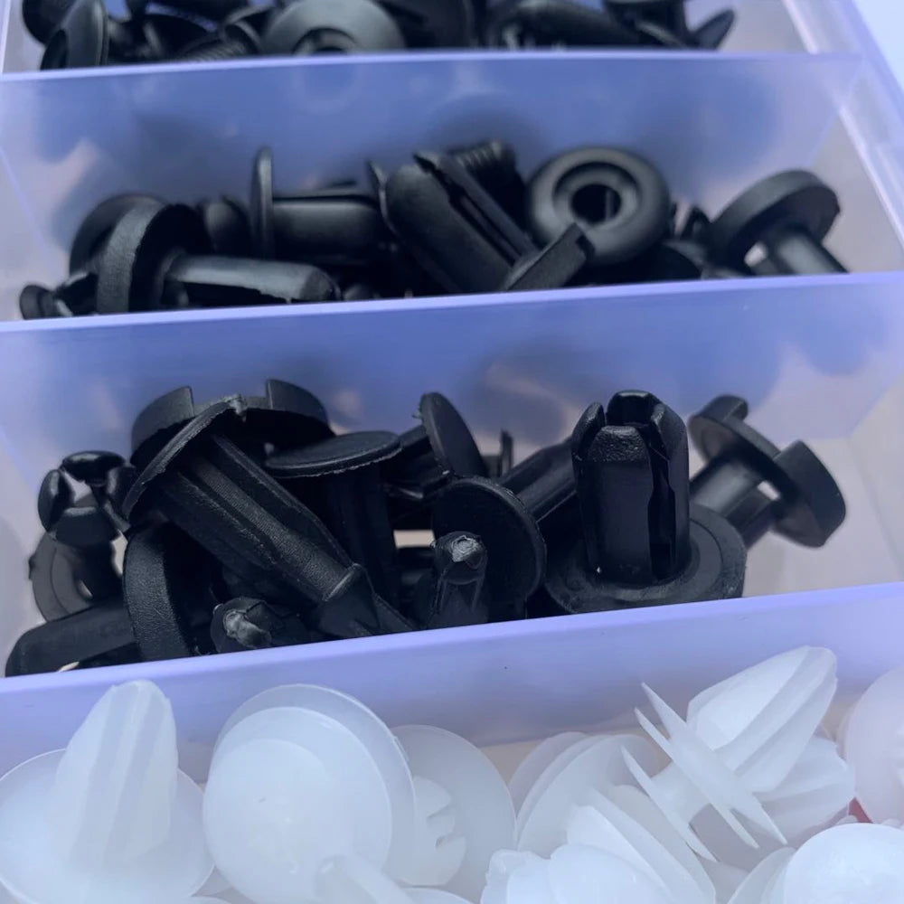 Auto Fastener Clip Mixed Car Body Push Retainer Pin Rivet Bumper Door Trim Panel Fastener Kit Car Clip 100/50 Box /Bag packaging Beauty World Shop