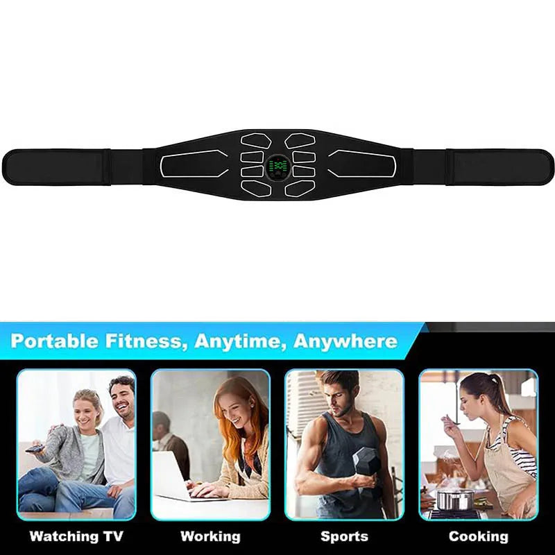 120cm Abdominal Massager Waist Belt Fitness Equipment Muscle Toner Abdominal Muscle Training Beauty World Shop
