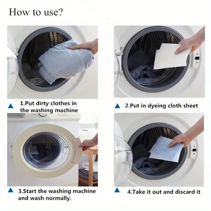 50Color Dye-Resistant Cloth for Laundry，No Chemical Composition，Mixed Laundry Anti-Penetration and Fade Protection，Universal Was Beauty World Shop