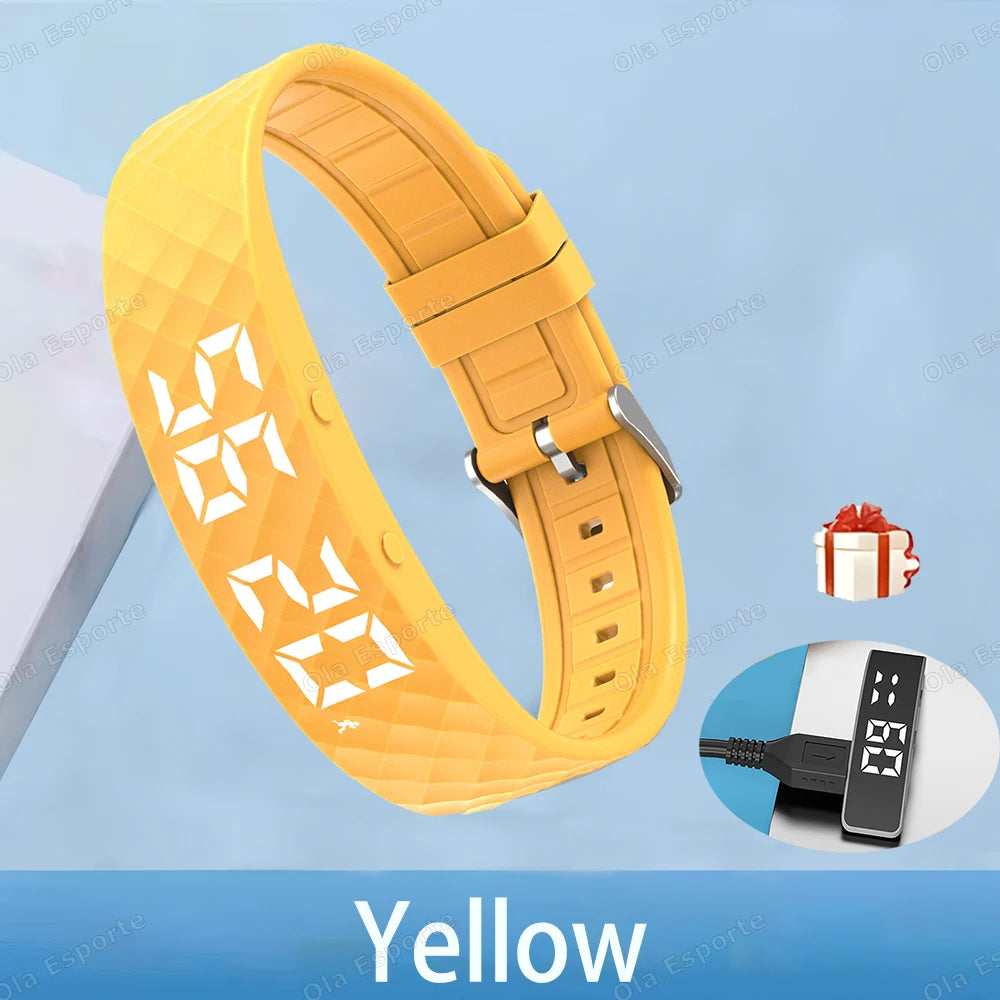 Vibrating Alarm Clock Watch Heavy Sleepers Silent Wake-Up Smart Bracelet Men Women Adjustable Wearable Vibration Wrist Band Ht30 Beauty World Shop