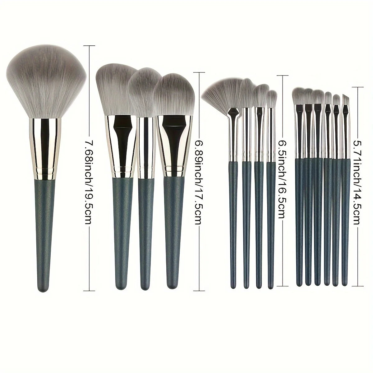 14-Piece Makeup Brush Set, Soft Nylon Bristles, Foundation Brush, Eyeshadow Brush Multi-Function Makeup Brush Travel Set Beauty World Shop