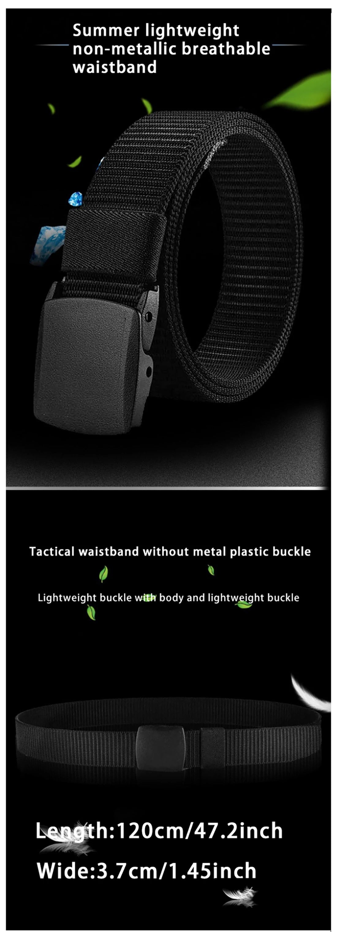 Men's Belt Outdoor Casual Canvas Belt Metal Free Training Nylon Tactical Belt With Pants Jeans Belt Sports Belts For Men Women Beauty World Shop
