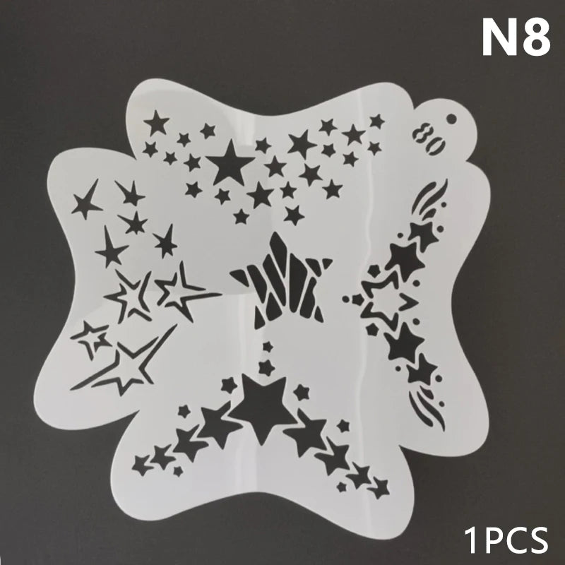 Stencils For Body Painting Face Art Stamps Temporary Tattoos Reusable Stencils Plastics Beauty World Shop