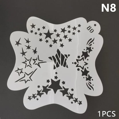 Stencils For Body Painting Face Art Stamps Temporary Tattoos Reusable Stencils Plastics Beauty World Shop