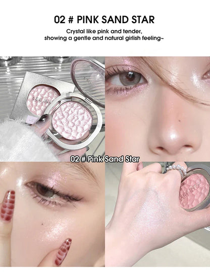LEEINTO color-glowing high-gloss powder pearlescent powder brightens up the make-up eye shadow disc Beauty Trend Shop