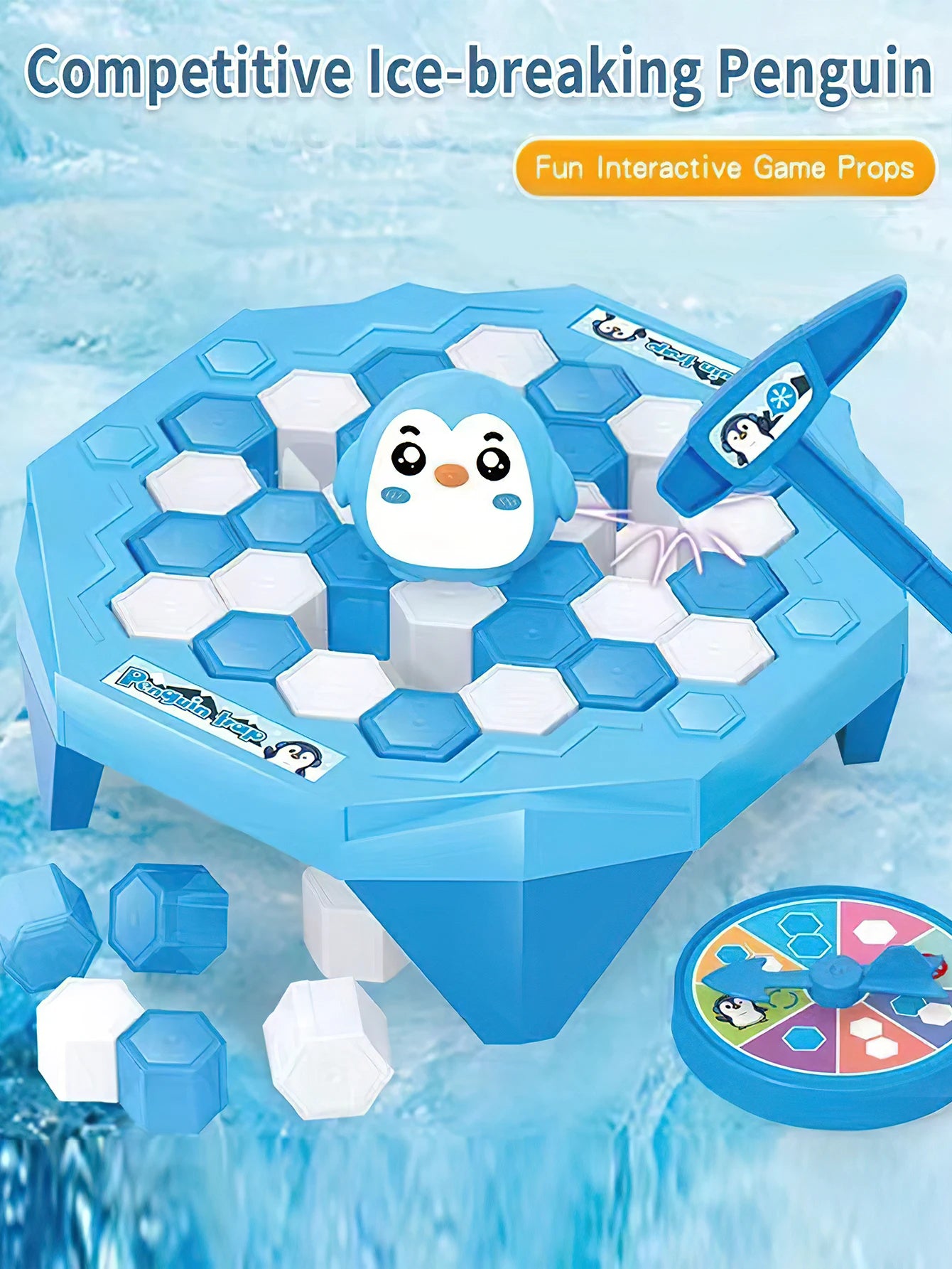 Mini Ice Breaking Penguin Saves Little Penguin Ice Knocking Game Children's Desktop Interactive Competition Parent Child Toys Beauty World Shop