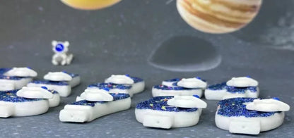 DIY Planet themed Spaceship 0-9 DIY digital candle Dark Blue Birthday candle Outer space themed party cake decoration Beauty World Shop