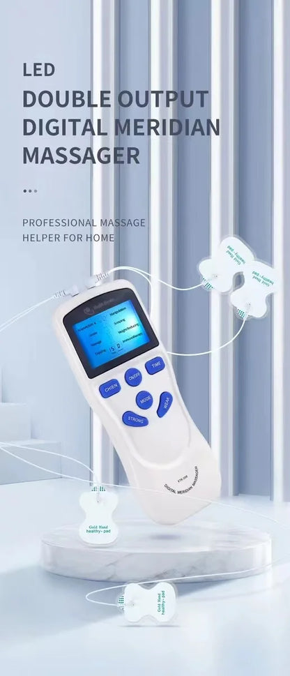8 Modes EMS Dual Channel Massager Tens Machine Body Massage Full Body Muscle Massager with Accessories Beauty World Shop