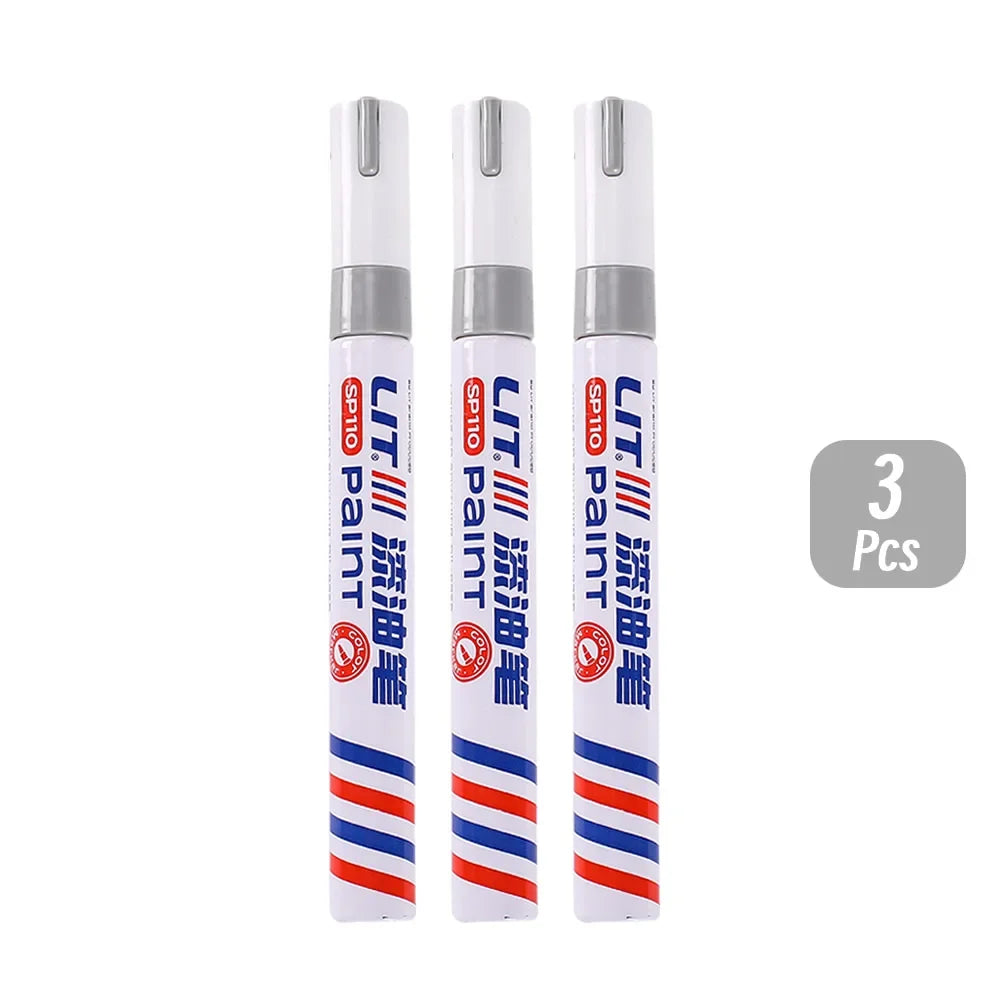 3mm 10p Colorful 8 Colors Permanent Paint Marker Waterproof White Markers tire tread rubber fabric Paint metal Paint Marker Pens Beauty World Shop
