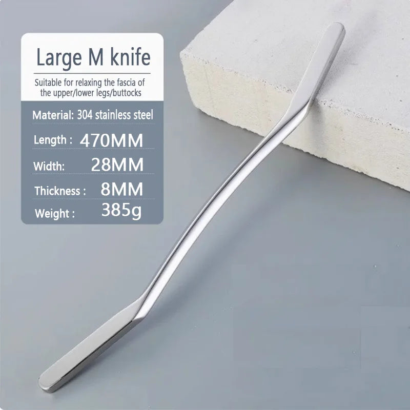 Professional Stainless Steel Gua Sha Tools Physical Therapy,GuaSha Gym Muscle Massager Relaxation tool Fascial knife health AM11 Beauty World Shop