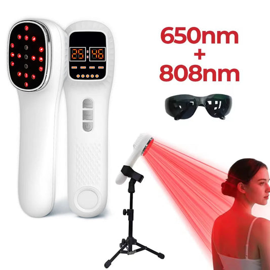 650nm+808nm Handheld Face Body Red Light Infrared Beauty Device Skin Rejuvenation Muscle Joint Body Fatigue Relief Health Care Beauty World Shop