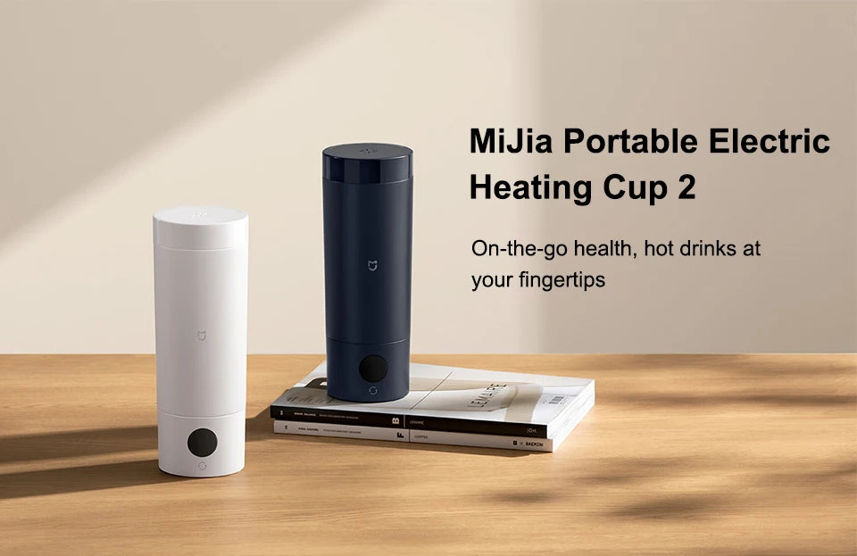 Original MIJIA Portable Electric Kettle 2 Thermos Cup Fast Water Boiler 350ml Smart Temperature Insulated Kettle Travel (CN) Beauty World Shop