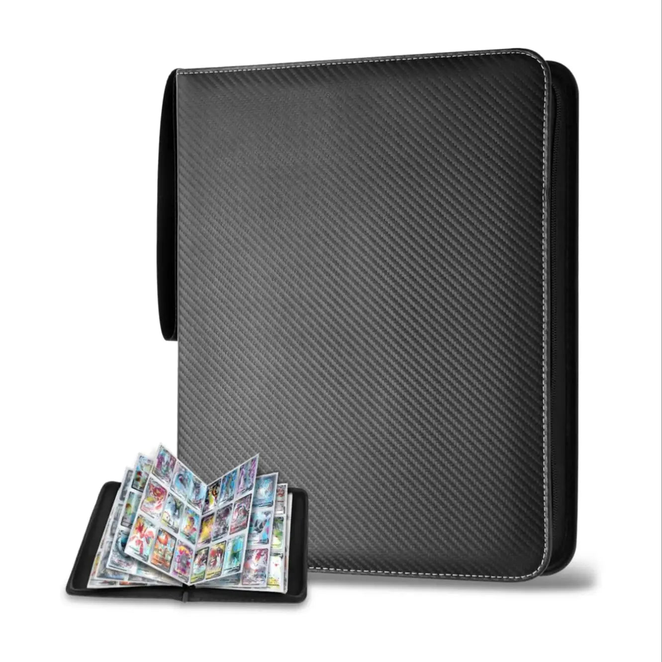 900 Pockets Card Binder Sleeves with Zipper, Double Sided Pockets Card Holder Carry Card Case for TCG CCG Card Storage(Black) Beauty World Shop