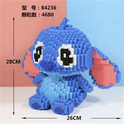 Herocross Disney Building Block Stitch Giant Stitzer Assembly Toy Children's Birthday Gift Puzzle Desktop Decoration Beauty World Shop