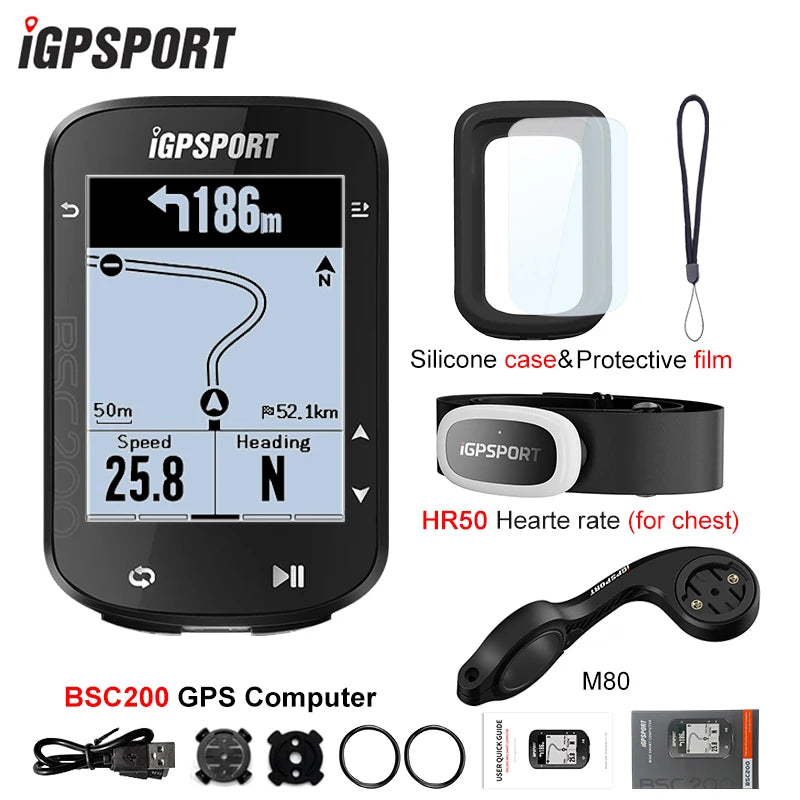IGPSPORT BSC200 GPS Cycle bike Computer Wireless Speedometer Bicycle Digital ANT+ Route Navigation Stopwatch Cycling Odometer Beauty World Shop