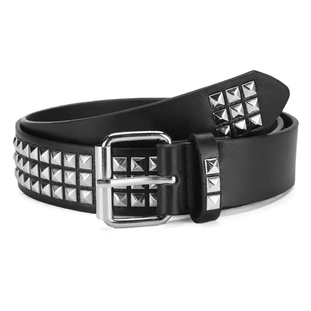 Trend Rivet Belt Heavy Metal Belt Men Women Punk Nightclub Rock Style Belt Jeans Belt Y2K Belt Fashion Decoration Women's Belts Beauty World Shop