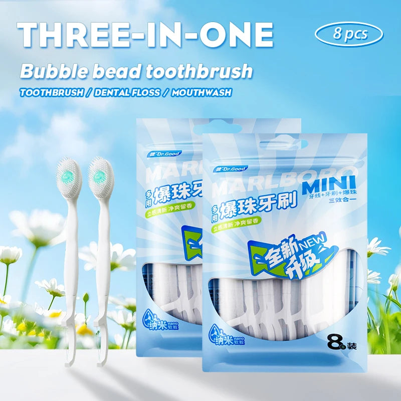 Portable Travel Toothbrush Mini Exploded Bead Toothbrush Disposable Adult Cleaning Toothbrush Individually Packaged Beauty World Shop