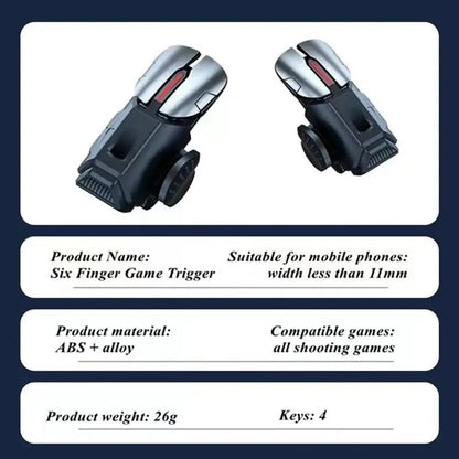 G21 Mobile Gam-ing Triggers Ergonomic Trigger Retractable Phone Game Controller Avoid Sensitive Shot Aim Buttons Minimal Plug Beauty World Shop