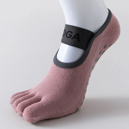 1 Pair of Women's Five Finger Socks Professional Anti Slip Cotton Absorbs Sweat Yoga Socks Pilates Fitness Socks Beauty World Shop