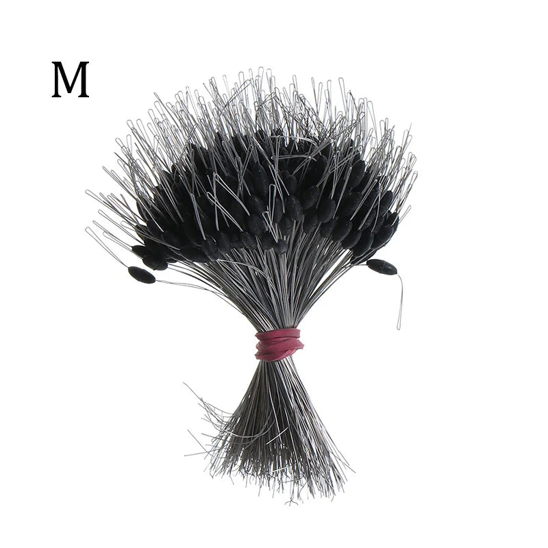 300Pcs Silicone Space Bean Oval Stopper Bobber Profession Fishing Float Resistance Anti-Strand Fish Line Fishing Gear Beauty World Shop