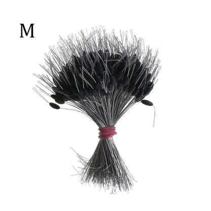 300Pcs Silicone Space Bean Oval Stopper Bobber Profession Fishing Float Resistance Anti-Strand Fish Line Fishing Gear Beauty World Shop