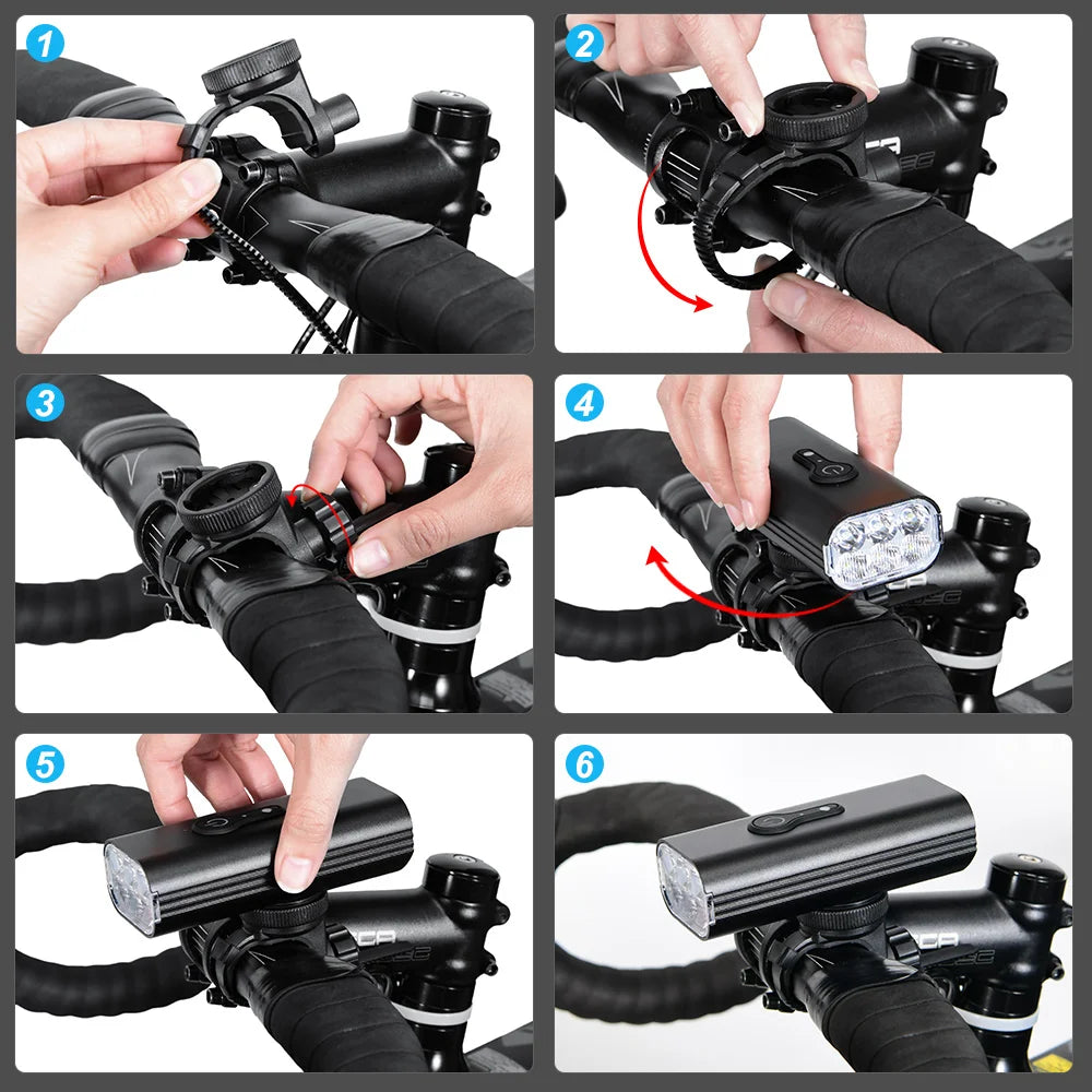 NEWBOLER 10000mAh Smart Bicycle Light Front 10000LM Bike Light Waterproof USB Charging MTB Road Cycling Lamp Bike Accessories Beauty World Shop