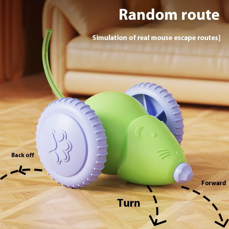 Electric Mouse Car Pet toys Interactive Cat Toy Rechargeable Automatic Teaser with Intelligent Obstacle Avoidance Pet Products Beauty World Shop