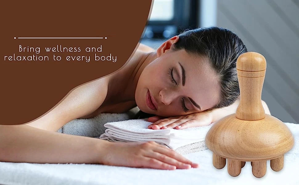 Wooden Mushroom Shape Massage,Manual Wood Therapy Massage Tool,Anti Cellulite,Maderoterapia,Lymphatic Drainage,for Full Body Use Beauty World Shop