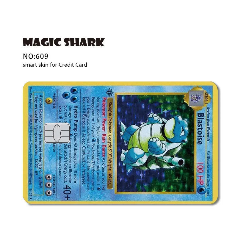 2025 New Pokemons Charizard Blastoise Bulbasaur Eevee Metwo Sticker Film Skin Cover for Credit Debit Card Beauty World Shop