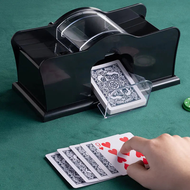 Red/Black Manual Card Shuffler 2 Deck with Hand Crank, Card Shuffler for Blackjack, UNO, Poker, Playing Card Dealer Machine Beauty World Shop