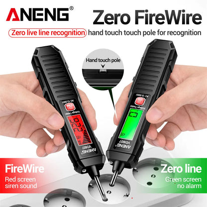 ANENG VD807 One-word Induction Portable 50/60Hz Smart Electric Pen Tester NCV Sensor AC 12-300V Non-contact Wire Detector Tools Beauty World Shop
