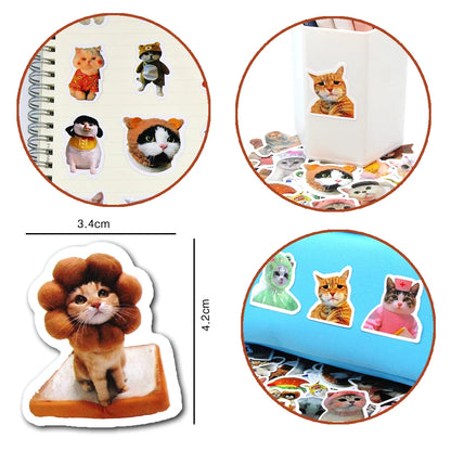 100/500/1000pcs Funny Cat Stickers Cartoon Cute Decals Toy Stationery Guitar Phone Bicycle Laptop Luggage Graffiti Kids Sticker Beauty World Shop