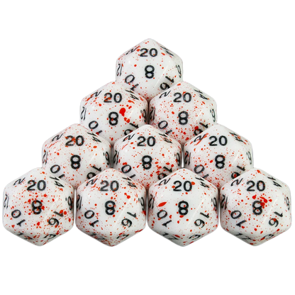 Dormia Dice DND Accessories Opaque White Acrylic Polyhedral Dice Set With Special Blood Effect For Table Board Role Playing Game Beauty World Shop