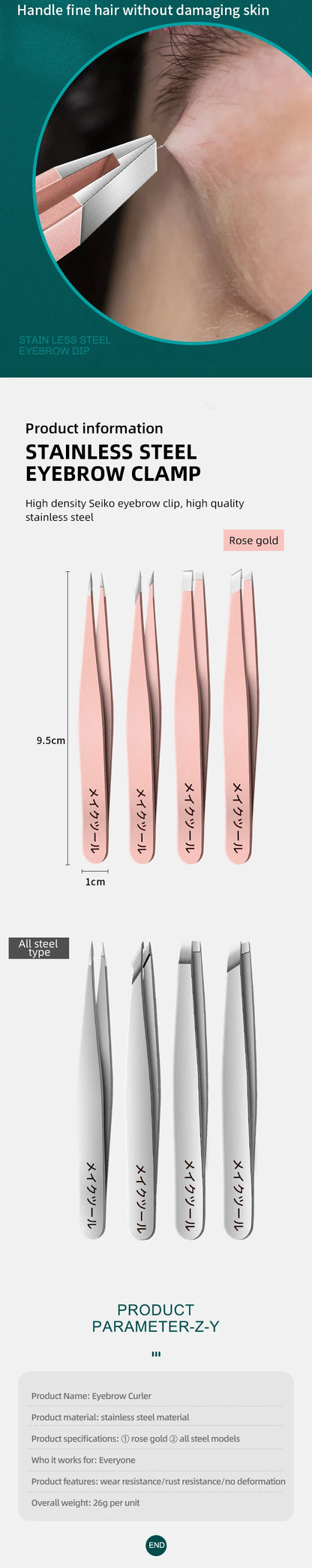 Ouriner Eyebrow Tweezers Set 4 Pcs Stainless Steel Eyebrow Forceps Professional Beauty Tool Set For Facial Hair Inward Growing Beauty Fashion