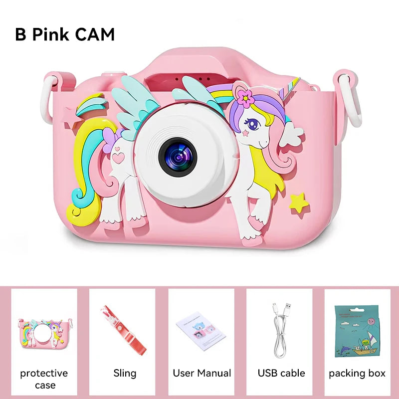 Christmas Children Camera HD 1080P Toddler Digital Video Camera 2.0inch Kids Camera with Silicone Cases Toys for Christmas Gifts Beauty Fashion