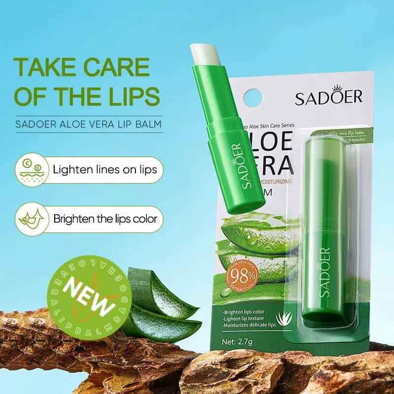 Aloe Lip Balm Healing Lasting Moisturizing All-natural Lip Mask For Dry Lips Lip Moisturizing Power Lip Care Nourishing Repair Beauty World Shop