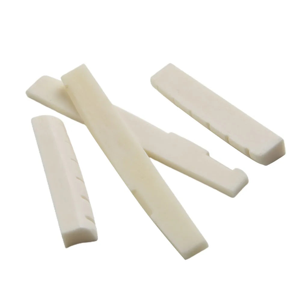 2 Sets 4 Pcs 6 String Acoustic Guitar Bone Bridge Saddle 72mm And Nut 43mm Cow Bone Nut Top Folk Pillow Folk Bottom Pillow Beauty World Shop