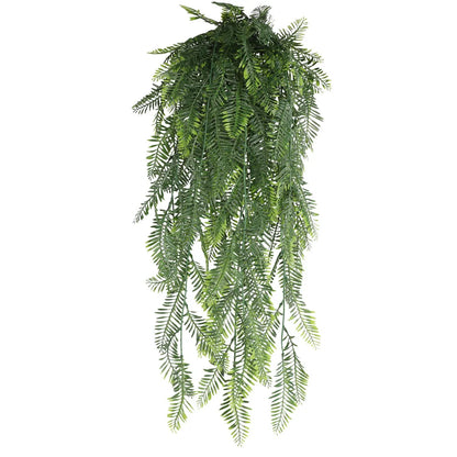 90cm Persian fern Leaves Vines Home Room Decor Hanging Artificial Plant Plastic Leaf Grass Wedding Party Wall Balcony Decoration Beauty World Shop