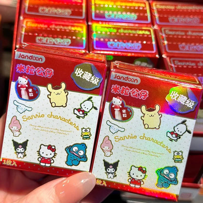Sanrio Characters Sanrio Family Mini Figurine Series Blind Box Mini Doll Kt Cat Melody Kuromi Office Desktop Decoration Toy Gift Beauty World Shop